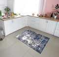 Keen Home Design Area Rugs - 3x5 Non-Shedding, Abstract Rugs for Kitchen, Living Room, Bedroom, Dining Room, Entryway - Size: 3' x 5', Navy/Grey/White