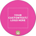 10 Round Foam Bud Coasters Pack, 4 inch - Customizable Text, Logo - PU Foam, Party Favor - Neon Pink