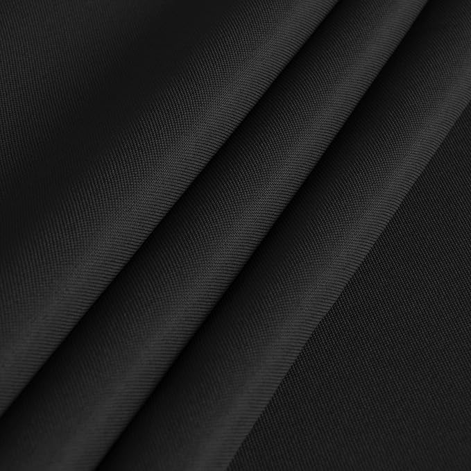 sancua Rectangle Tablecloth - 90 x 156 Inch - Water Resistant Spill Proof Washable Polyester Table Cloth, Decorative Fabric Table Cover for Dining Tables, Buffet Parties and Camping, Black
