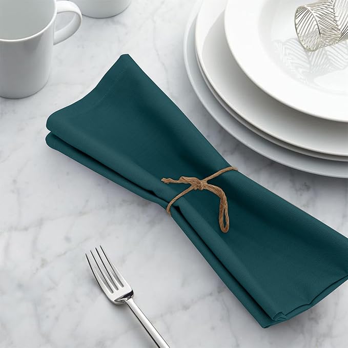 Ruvanti Cloth Napkins Set of 12, 18x18 Inches, 100% Cotton, Washable, Soft & Absorbent, Perfect for Wedding, Christmas, ‎Thanksgiving Dinners - Multi Colors