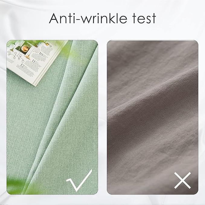 BALCONY & FALCON Rectangle Tablecloth Washable Wrinkle Resistant and Water Proof Table Cloth Decorative Linen Fabric Tablecloths for Dining Parties Kitchen Wedding Outdoor Use (Celadon Green, 55x95)