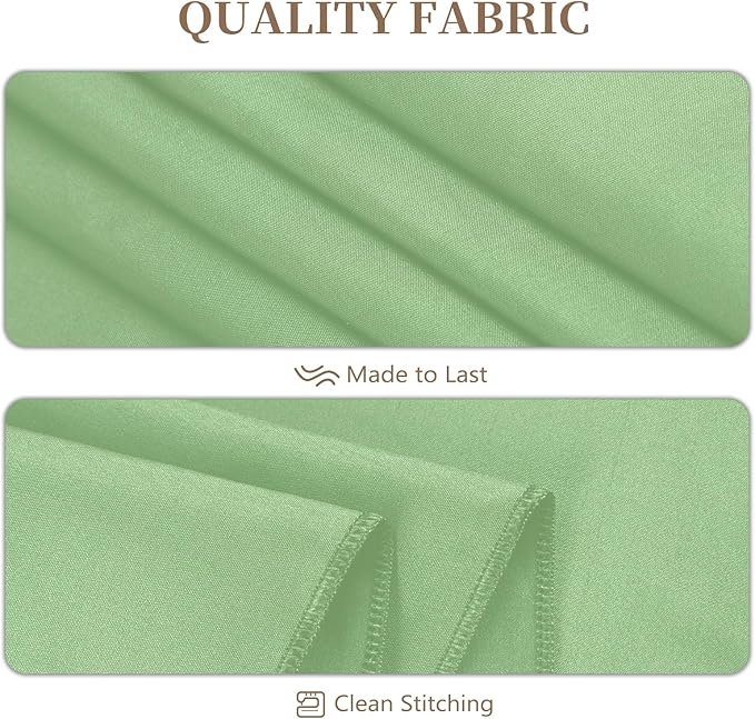 8 Pack Round Tablecloth 90 Inch Sage Green Tablecloth for Round Tables, Washable Polyester Table Cloth Stain and Wrinkle Resistant Decorative Table Cover for Wedding Party Dining Banquet