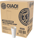 CIAO! 16oz White Paper Hot Cup, Disposable, 90mm Diameter 1,000 Count