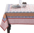 Maison d' Hermine Table Cloth Square Table 100% Cotton 60 x 60 Inches Fall Tablecloth Reusable Everyday Use for Thanksgiving Christmas Decorations Dining Farmhouse Party (Romane)