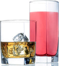 Le'raze Everyday Drinking Glasses Set of 8 Drinkware Kitchen Glasses for Cocktail, Iced Coffee, Beer, Ice Tea, Wine, Whiskey, Water, 4 Tall Highball Glass Cups & 4 Short Old Fashioned.