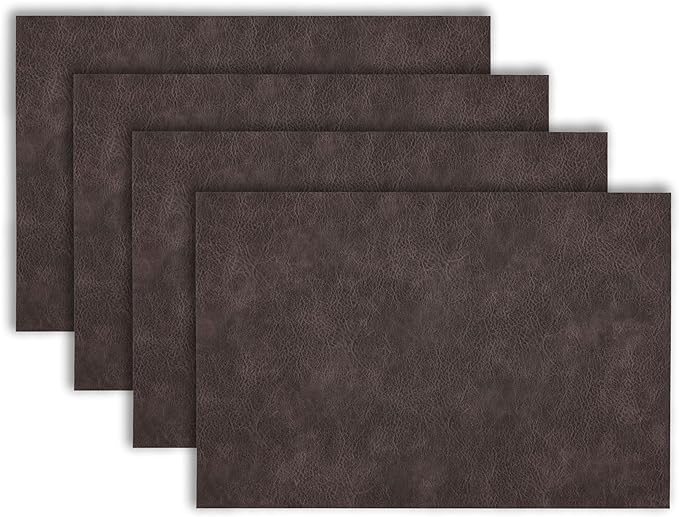Placemats Set of 4 12" x 18" Heat-Resistant Table Mats for Dining Table Set for 4 Kitchen & Dining Room Decor Farmhouse, Boho, & Modern Style Easy to Clean, Durable & Stylish Table Decor