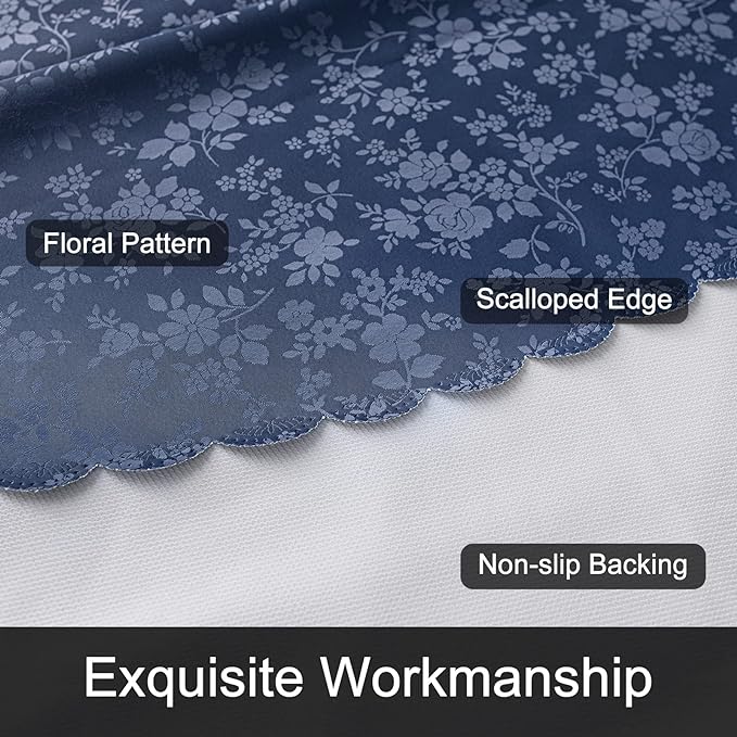 Smiry Square Table Cloth, Waterproof Heavy Duty Vinyl Tablecloths, Wipeable Washable Table Cover for Kitchen and Dining Room (Navy Blue, 70" X 70")
