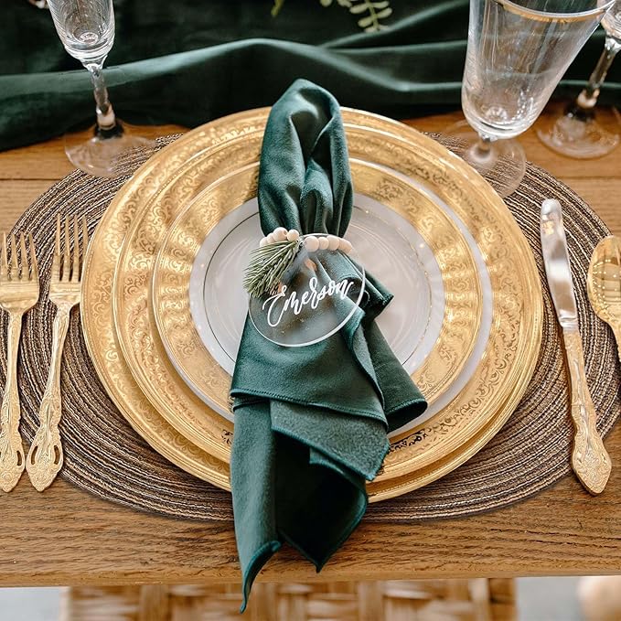 Noctiflorous Oval Braided Placemats Set of 8 Woven 12x18 Inch Non Slip Washable Heat Resistant Place Mats Round Tablemats for Dining Kitchen Party Daily Table Decor Dinner Mats (Brown, 8)