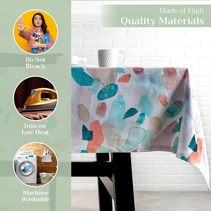 Maison d' Hermine Table Cloth Rectangle Table 100% Cotton 70 x 120 Inches Tablecloth Reusable Decorative for Dining Room Farmhouse Home Valentines Day Decorations Spring Summer - Summer Picnic