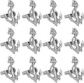 ALPHA Living HOME Silver Napkin Rings Set of 12 - Durable & Versatile, Elegant Metal Napkin Rings for Table Settings, Special Occasions, Easter Table Decor & Gift Giving Ideas Silver