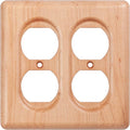 Maple Wood Double Outlet Cover Plate Wall Plates For Electrical Outlets With Durable Finish