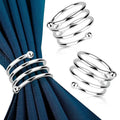 Silver Napkin Rings Set of 8 – Elegant Valentine Napkin Ring Holders, Sturdy Metal Holiday Table Decor for Weddings, Parties & Family Dinners, Great Kitchen Gifts Idea for Hosts & Seasonal Holidays