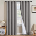 H.VERSAILTEX Linen Curtains 100% Blackout Curtains for Bedroom 102 inch Long Full Light Blocking Nature Linen Blended Window Curtains for Living Room Nickel Grommet (2 Panels, Heathered Dove)