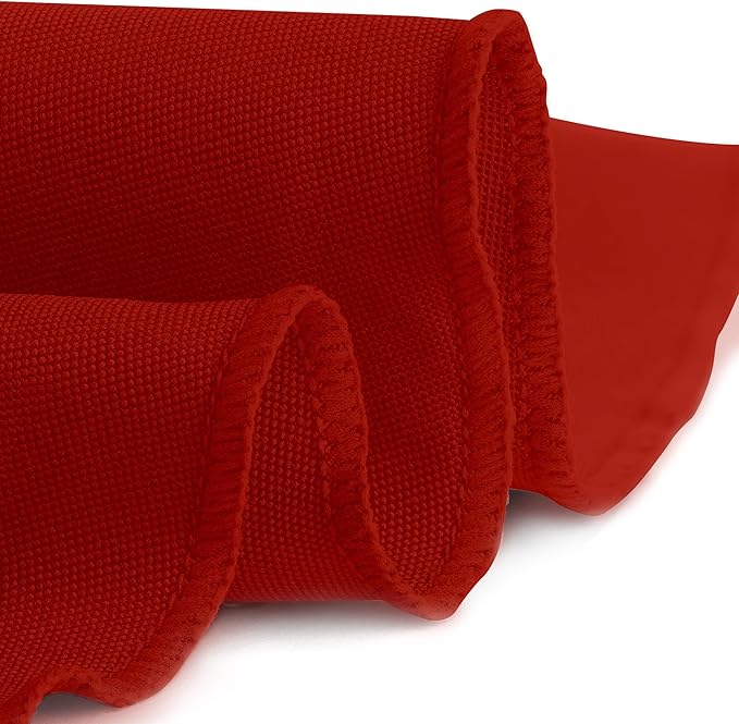 Gee Di Moda Round Tablecloth - 108 Inch Burnt Orange Round Table Cloth for 48 to 72 Inch Round Tables - Heavy Duty Washable Fabric - for Buffet Table, Holiday Party, Dinner, Wedding & Baby Shower