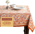 Maison d' Hermine Table Cloth Square Table 100% Cotton 60 x 60 Inches Fall Tablecloth Reusable Everyday Use for Thanksgiving Christmas Decorations Dining Farmhouse Party (Palatial Paisley)