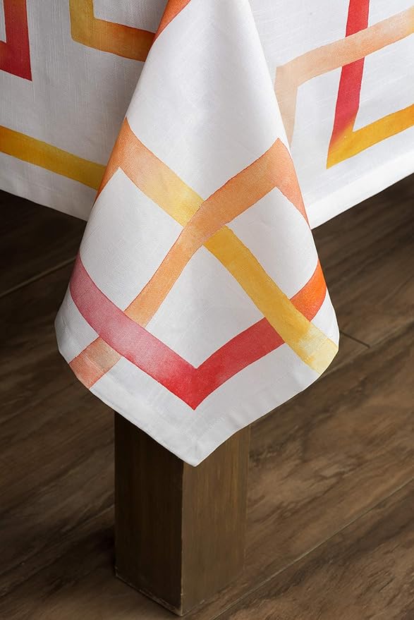 Maison d' Hermine Table Cloth Rectangle Table 100% Cotton 60 x 90 Inches Tablecloth Reusable Decorative for Dining Room Farmhouse Home Valentines Day Decorations Spring Summer - Summer Maze