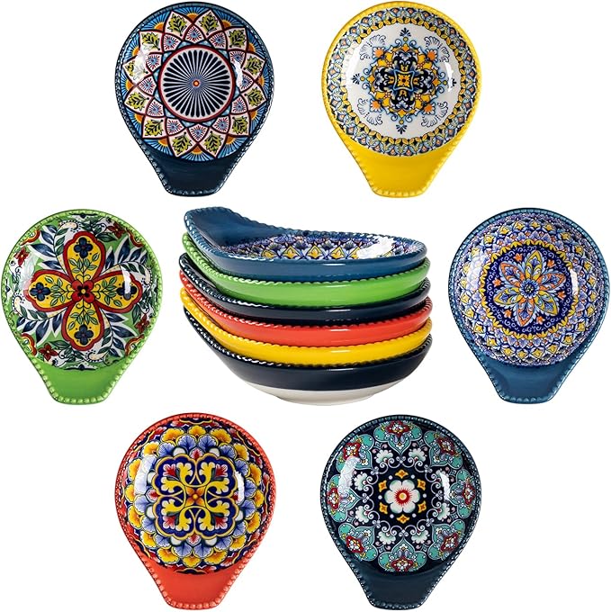 HENXFEN LEAD Dipping Bowls Set of 6, 3 oz Small Ceramic Sauce Dishes for Soy Sauce, Condiments, Appetizers & Snacks – Mini Serving Bowls for Sushi, BBQ & Parties