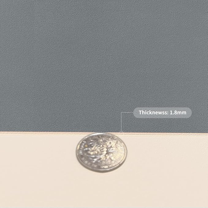 Leather Dresser Cover,1.8mm Thick,10x43 Inch,Dresser Protector Top,Dresser Top Protector,Dresser Cover Top,Dresser Top Cover,Dresser Cover Top for Bedroom.(Beige+Light Gray,10x43)