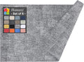 Homaxy Faux Leather Heat Resistant Placemats for Dining Table Set of 6, Waterproof Wipeable Washable PU Table Mats, Easy to Clean Anti-Slip Place Mats, 11.8" x 17", Black & White