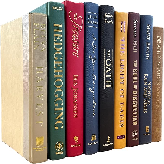 Real Books by Color® (Set of 9, Multicolor) Decorative Bookshelf Home Decor Shelf Styling Photo Prop