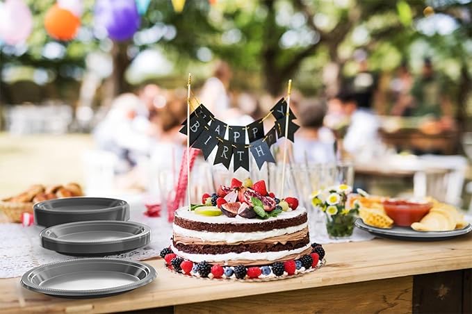 Silver Plastic Plates For Party 9" Silver Disposable Plates Heavy Duty 100 Pcs Plastic Dinnerware Sets Heavy Duty 350 GSM Disposable Dinnerware Set