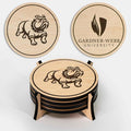 LazerEdge Gardner-Webb Bulldogs Wooden Coaster Set - Maple Wood - Officially Licensed Product - 4-Pack