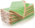 FINGERCRAFT Dinner Cloth Napkin Cotton Muslin Double Gauze 12 Pack with Classic Lace for Everyday Use, Wedding, Party, Christmas, Easter Napkins Cloth are Pre Shrunk and Good Absorbency Lettuce Green