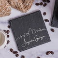 Blue Ridge Mountain Gifts - Augusta GA Skyline Coasters, Set of 4 - Augusta Georgia Souvenir, Slate Coasters with Minimalist Skyline, Housewarming Gift for Friends, Family, & Neighbors