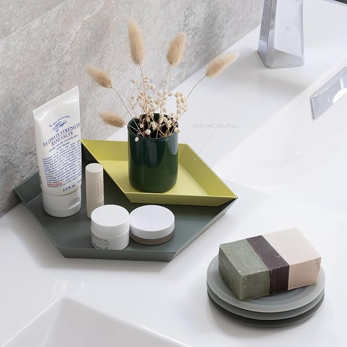 LINE+ARC Extra Thick Silicone Coasters (As Seen in NYTimes WireCutter) Waterproof Anti-Stain Heat-Safe Dishwasher-Safe Degrē Coasters XL (Set of 6 Mauve) Outdoor Rubber Mid-Century Modern