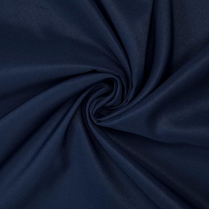 Gee Di Moda Round Tablecloth - 120 Inch Navy Blue Round Table Cloth for 60 to 96 Inch Round Tables - Heavy Duty Washable Fabric - for Buffet Table, Holiday Party, Dinner, Wedding & Baby Shower
