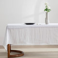 EVERLY 100% Pure Linen Rectangle Tablecloths 60x108 Inches for Dining,Buffet Parties,Picnic,Events,Weddings and Restaurants,Decorative Halloween,Thanksgiving Machine Washable Tablecloths-White