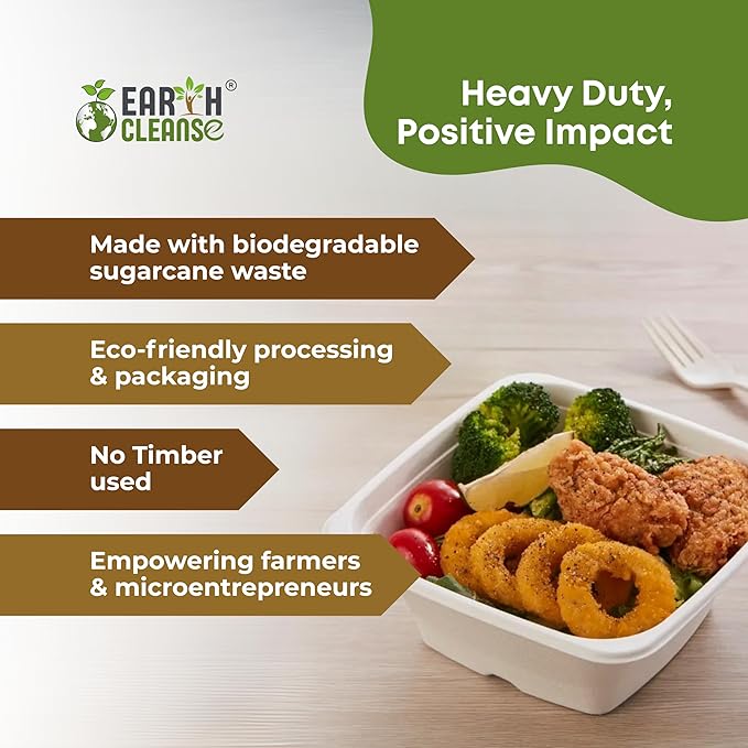 5.4 oz Paper Bowls [150 Pack] – Heavy-Duty Disposable Sugarcane Bowls, Made from Bagasse, Microwave & Leak-Resistant – Great for Cereal, Salad, Snacks, and Soups