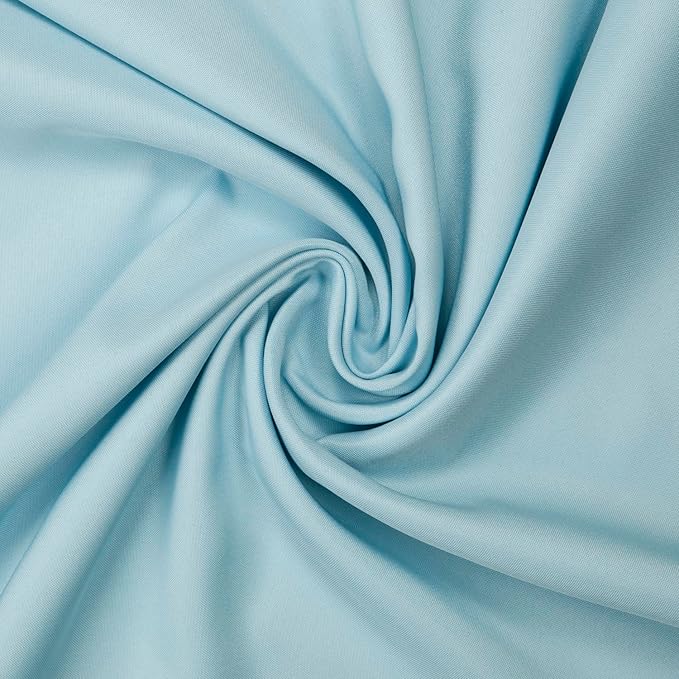 Gee Di Moda Round Tablecloth - 120 Inch Baby Blue Round Table Cloth for 60 to 96 Inch Round Tables - Heavy Duty Washable Fabric - for Buffet Table, Holiday Party, Dinner, Wedding & Baby Shower