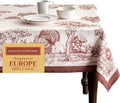 Maison d' Hermine Table Cloth Rectangle Table 100% Cotton 60 x 120 Inches Fall Tablecloth Reusable Everyday Use for Thanksgiving Christmas Decorations Dining Farmhouse Party (Holy Jouy - Brown)