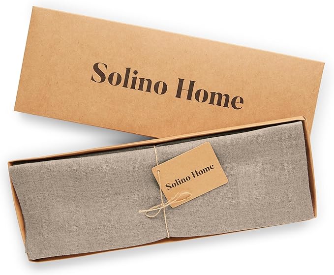 Solino Home Natural Placemats Set of 4-100% Pure Linen Placemats 14 x 14 Inch for Spring, Easter - Fete, Handcrafted and Machine Washable