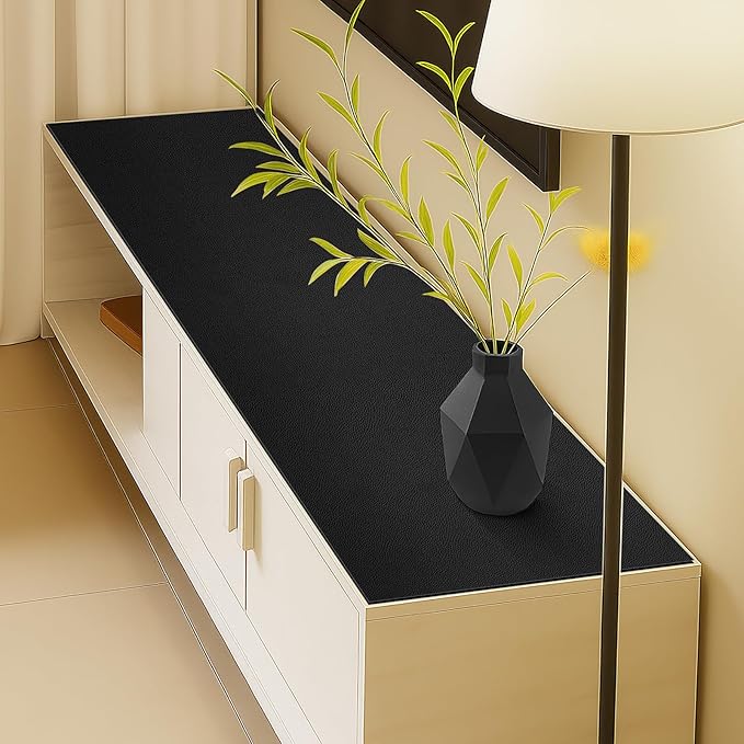Warmstar Leather Table Cover 16 x30 Inch, 1.8MM Thick PVC Table Protector Waterproof, Desk Cover Protector Non-Slip Table Pad for Kitchen, Dresser, Gaming Desk,Dining Room Table