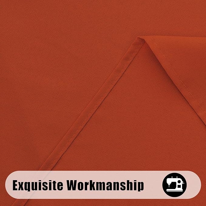 Smiry Rectangle Table Cloth, Waterproof Anti-Scratch Polyester Tablecloth, Decorative Washable Fabric Table Cover for Dining, Buffet, Parties and Outdoor, 60x102, Rust