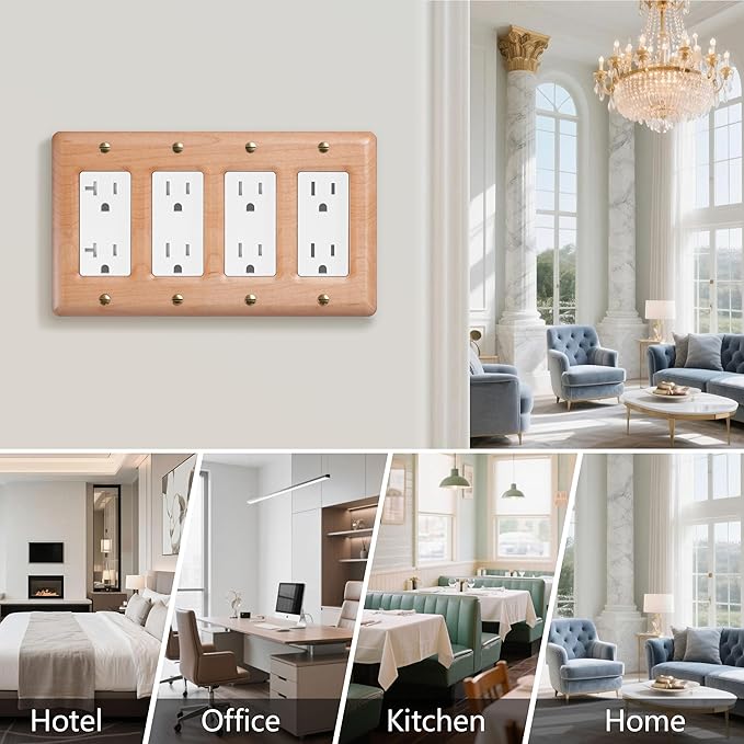 Maple Wood Light Switch Covers Wall Plate Oversized Wall Plate Covers For Light Switches