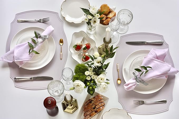Rommy & Co. Premium Silicone Placemats, Set of 2 (Mauve Pink)