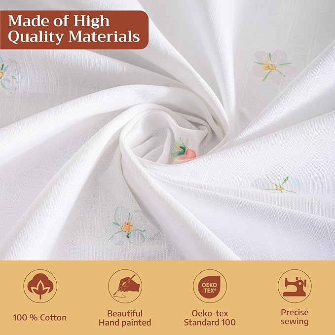 Maison d' Hermine Table Cloth Square Table 100% Cotton 60 x 60 Inches Tablecloth Reusable Decorative for Dining Room Farmhouse Home Valentines Day Decorations Spring Summer - Bunny Party