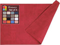 Homaxy Faux Leather Heat Resistant Placemats for Dining Table Set of 4, Waterproof Wipeable Washable PU Table Mats, Easy to Clean Anti-Slip Place Mats, 11.8" x 17", Red
