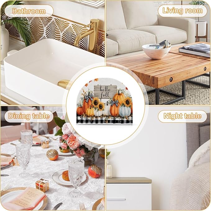 Pumpkin Napkin Holder for Table Kitchen Decor Acrylic Paper Napkin Holders for Tissue Dining Room Indoor Outdoor Party Holiday Accessories