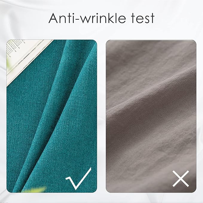 BALCONY & FALCON Square Tablecloth - Small Waterproof Table Cloth, Wrinkle Resistant Table Cover Linen Fabric Tablecloths for Dining Kitchen Wedding and Outdoor Decoration (Teal, 47"x47")