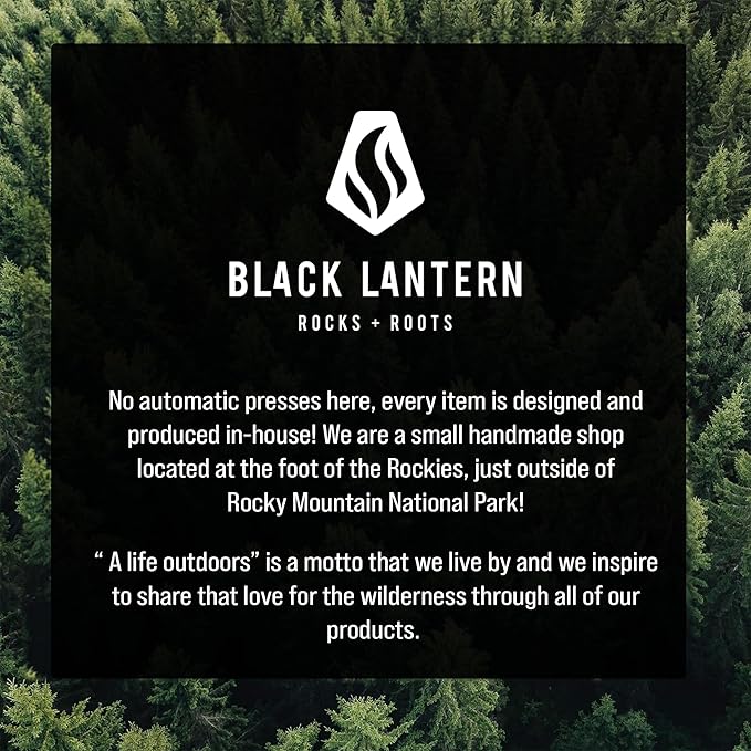 Black Lantern Nature Themed Pint Glasses Set of 2 – Pine Tree Forest Landscape Hand-Printed Beer Glass Set - 16oz. Capacity
