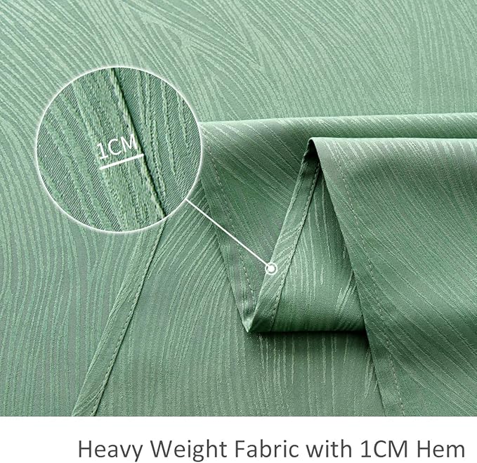 maxmill Jacquard Tablecloth Swirl Design Water Resistance Antiwrinkle Heavy Weight Soft Table Cloth for Buffet Banquet Parties Event Holiday Dinner Rectangle 60 x 84 Inch Sage Green