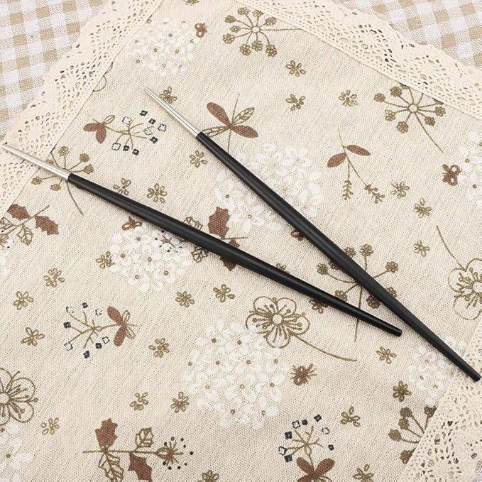 2 Pairs 304 Stainless Steel Chopstick Japanese Sushi Chopsticks Tableware Set Korean Chopsticks Set |Silver Black| chopstick sushi