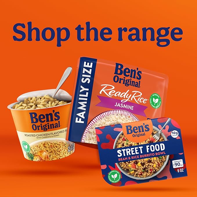 BEN'S ORIGINAL Fried Rice Single Serve Cup, Snack or Side, Microwave in 3.5 Minutes, 2.4 oz (Pack of 8)