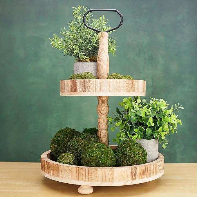 BYHER Decorative Moss Balls Set - Fake Moss Balls for Bowl Fillers, Centerpiece Decor, Home Decor, Vase Filler, Wedding Decor, Table Arrangement, Coffee Accents, DIY Crafts (Extra Large - 4"-Set of 6)