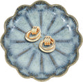 uxcell 1Pcs Ceramics Jewelry Plate, Sunflower Shape Key Holder Bowl for Entryway Table Decor Small Ring Tray Dish Gift for Women Girlfriend, Cold Ash