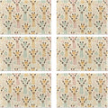 Placemats Set of 6 Watercolor Giraffe Place Mats Washable Kitchen Dining Cute Animals Linen Table Mats Stain Heat, for Home Party Indoor 12x18 in